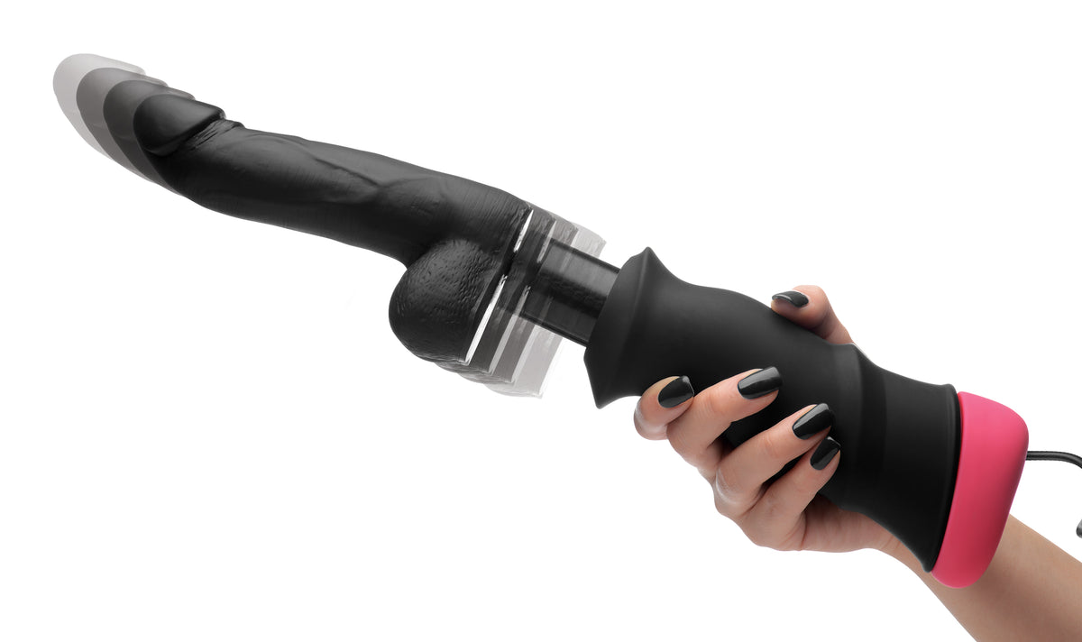 Mega-Pounder Hand-held Thrusting Silicone Dildo, Silicone (view 2)
