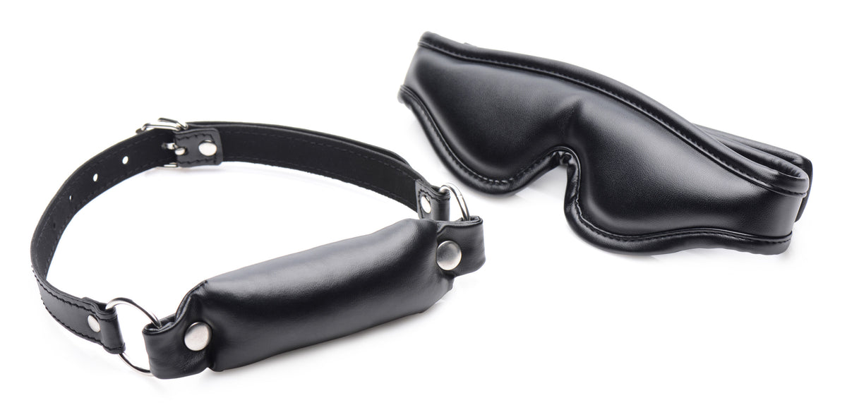 Padded Blindfold and Gag Set, Metal (view 3)