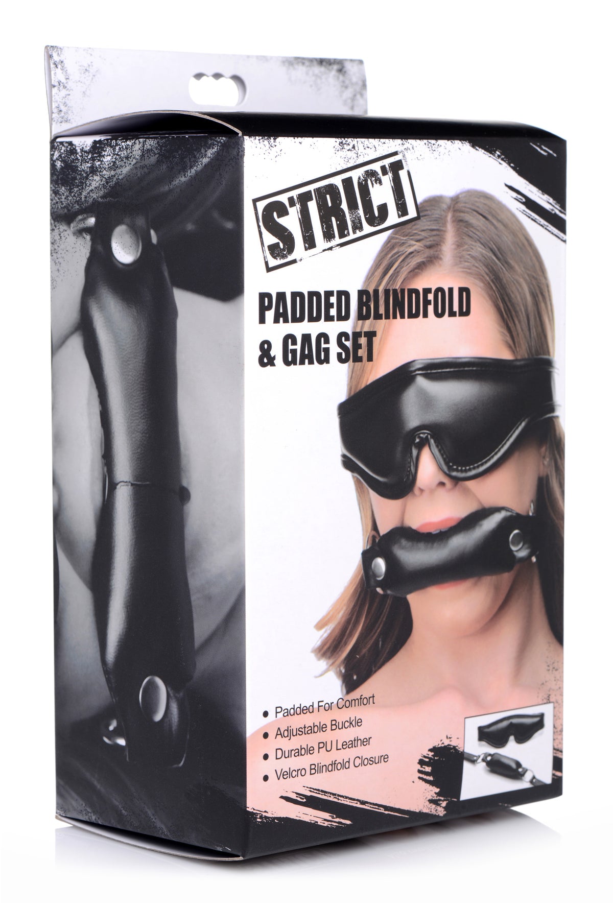 Padded Blindfold and Gag Set, Metal (view 7)