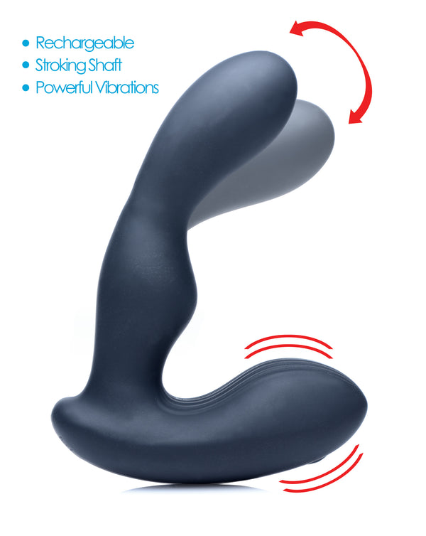 7X P-Stroke Silicone Prostate Stimulator with Stroking Shaft – prostate massager, Silicone