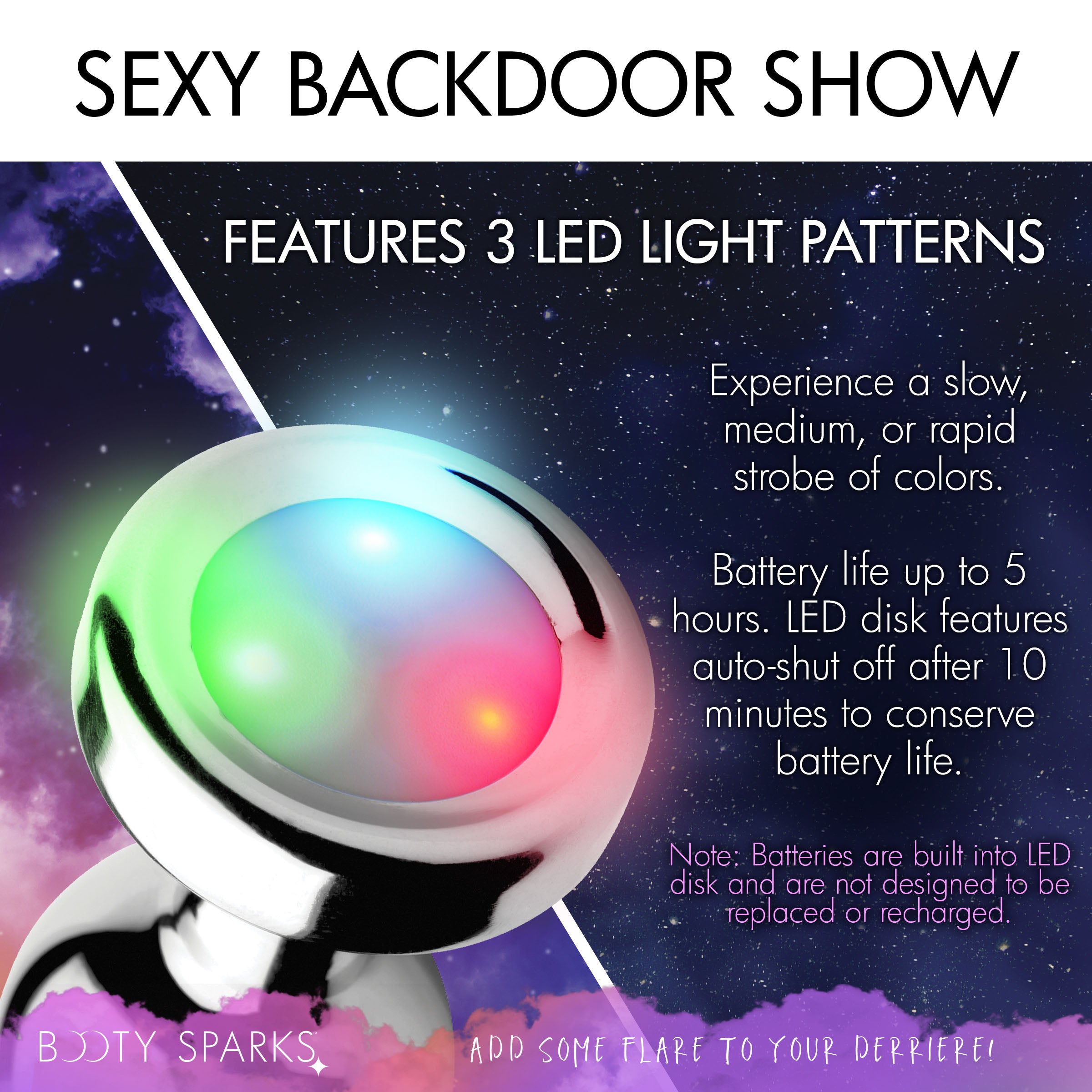 Light Up Anal Plug - Large