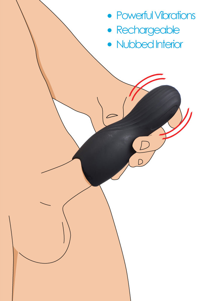 Vibrating Rechargeable Penis Pleaser – dildo, Silicone