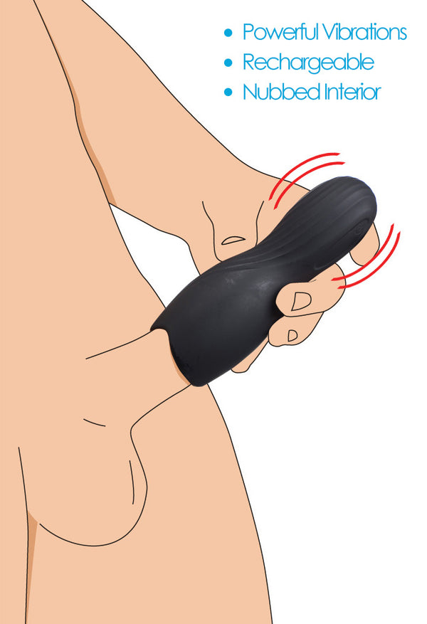 Vibrating Rechargeable Penis Pleaser – dildo, Silicone