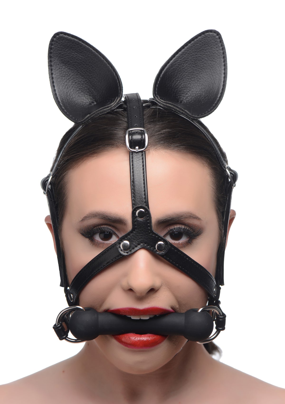 Dark Horse Pony Head Harness with Silicone Bit – strap-on and harness, Silicone (view 3)