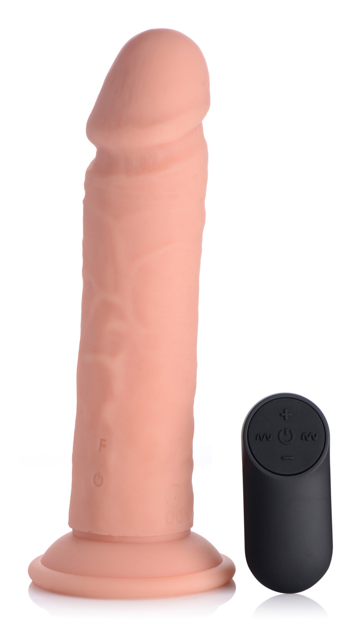 Big Shot Vibrating Remote Control Silicone Dildo - 8 Inch, Silicone