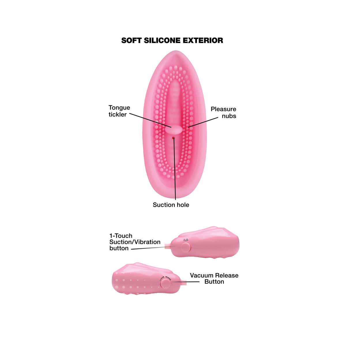 Pink Pleasure Auto Pussy Pumps - Pink – penis pump and enhancer, Silicone (view 3)