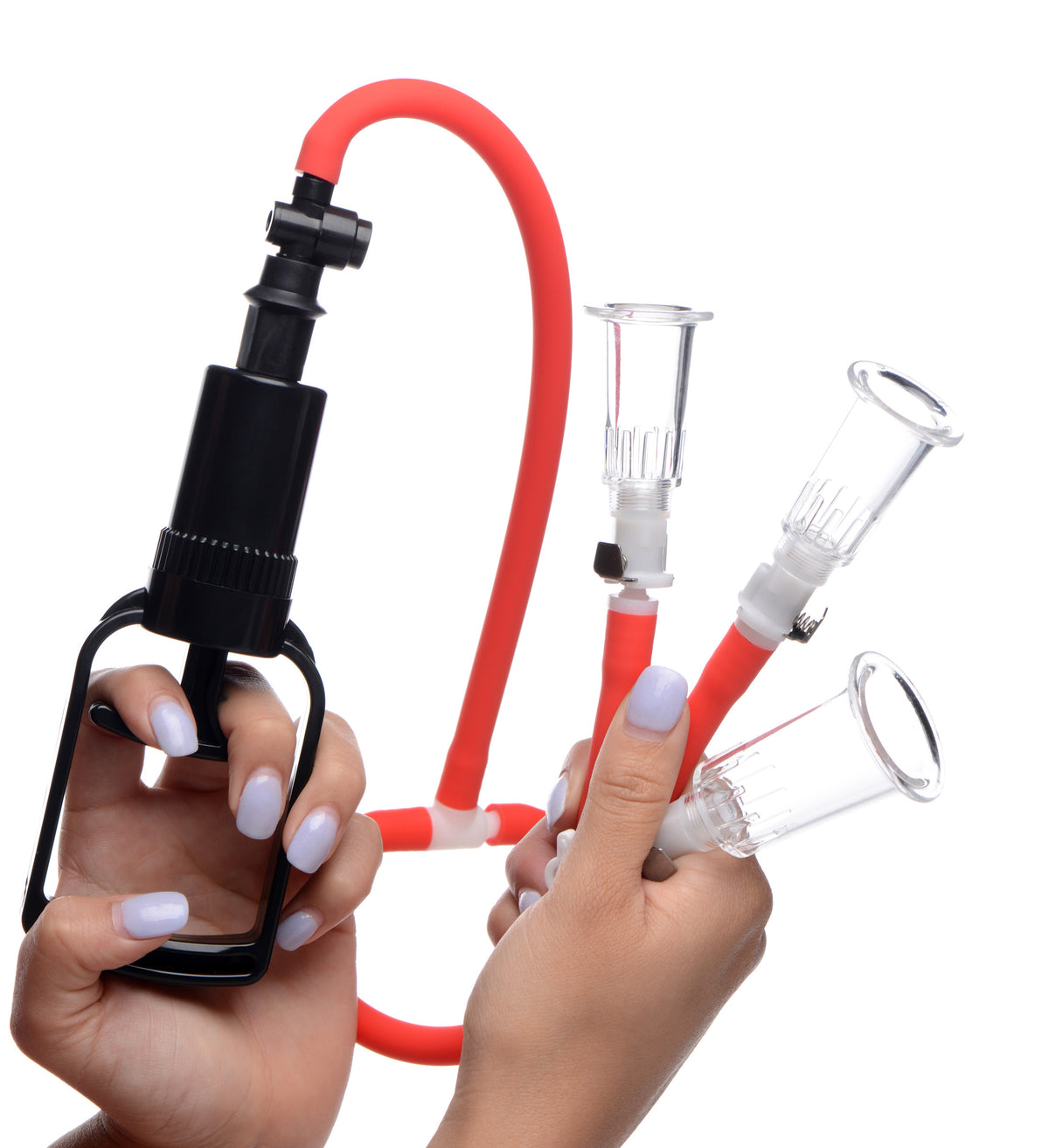 3-Way Suck Her Nipple and Clit Pump System – penis pump and enhancer, Silicone (view 4)