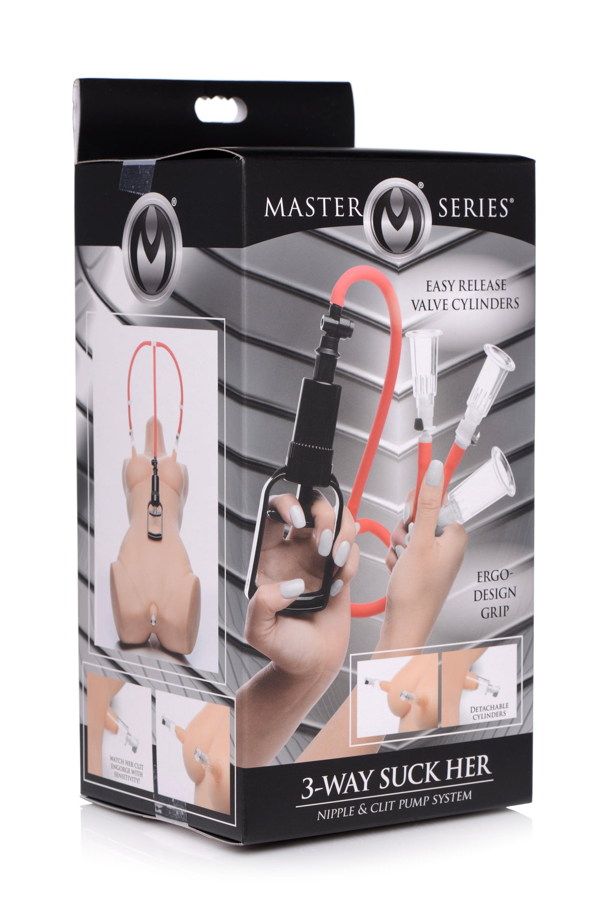 3-Way Suck Her Nipple and Clit Pump System – penis pump and enhancer, Silicone (view 6)