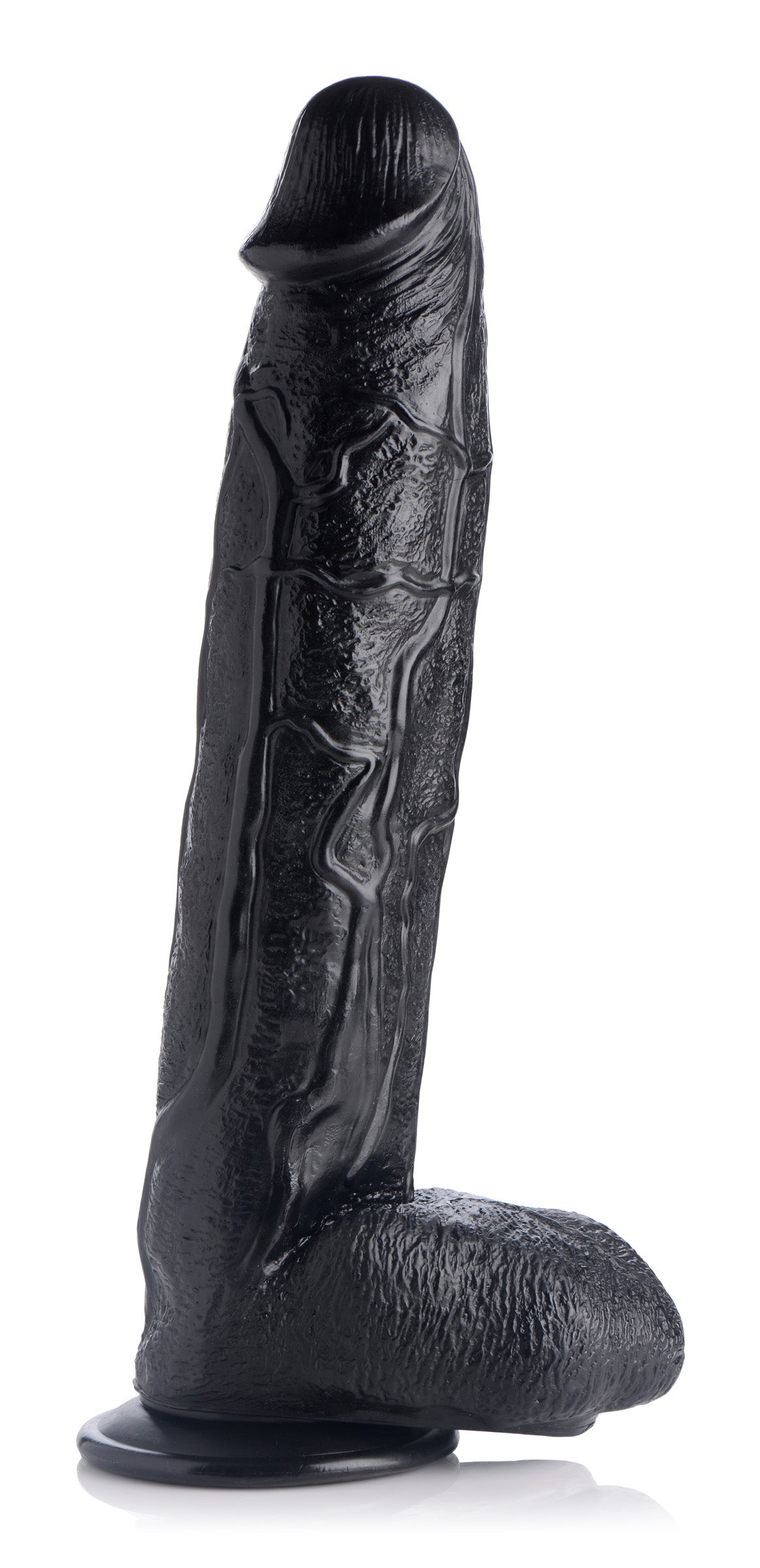 Raging Rhino 17 Inch Veiny Dildo - Black, PVC (view 3)