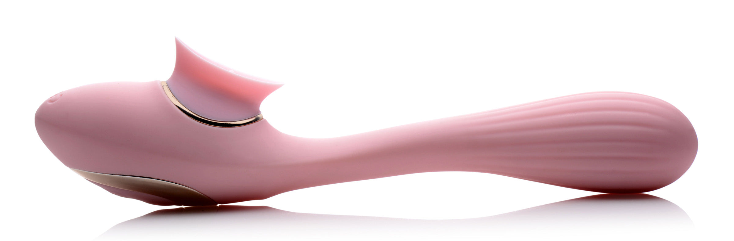Bendable 2-in-1 Tongue Vibrator - Pink