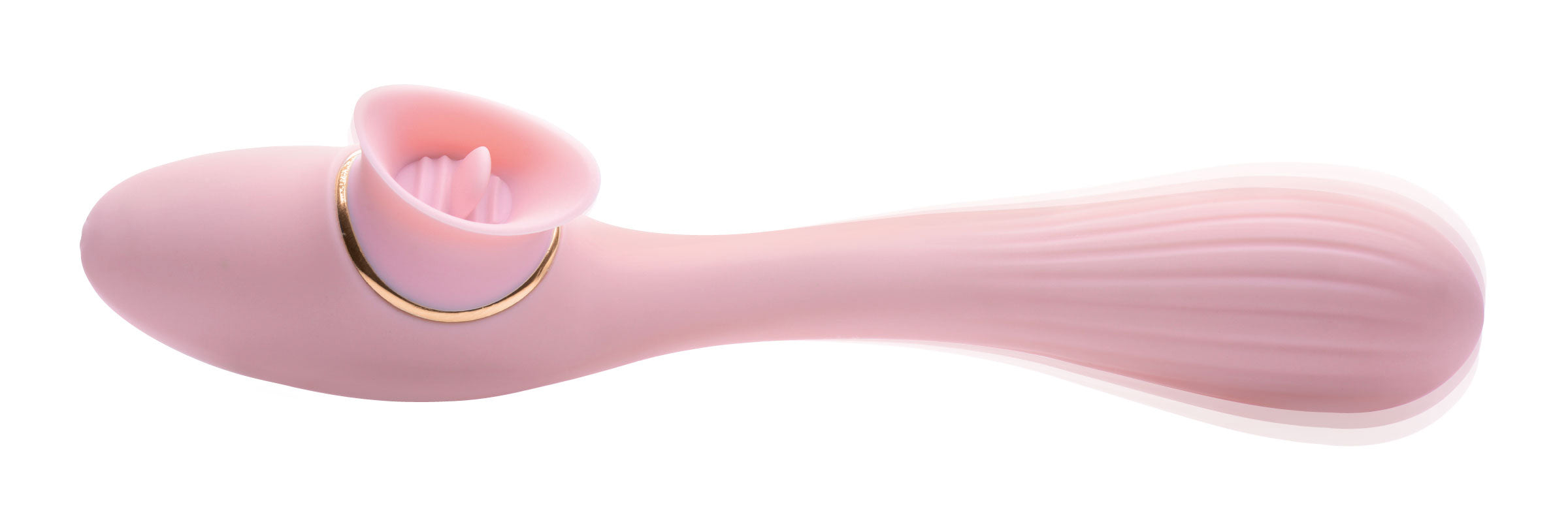 Bendable 2-in-1 Tongue Vibrator - Pink