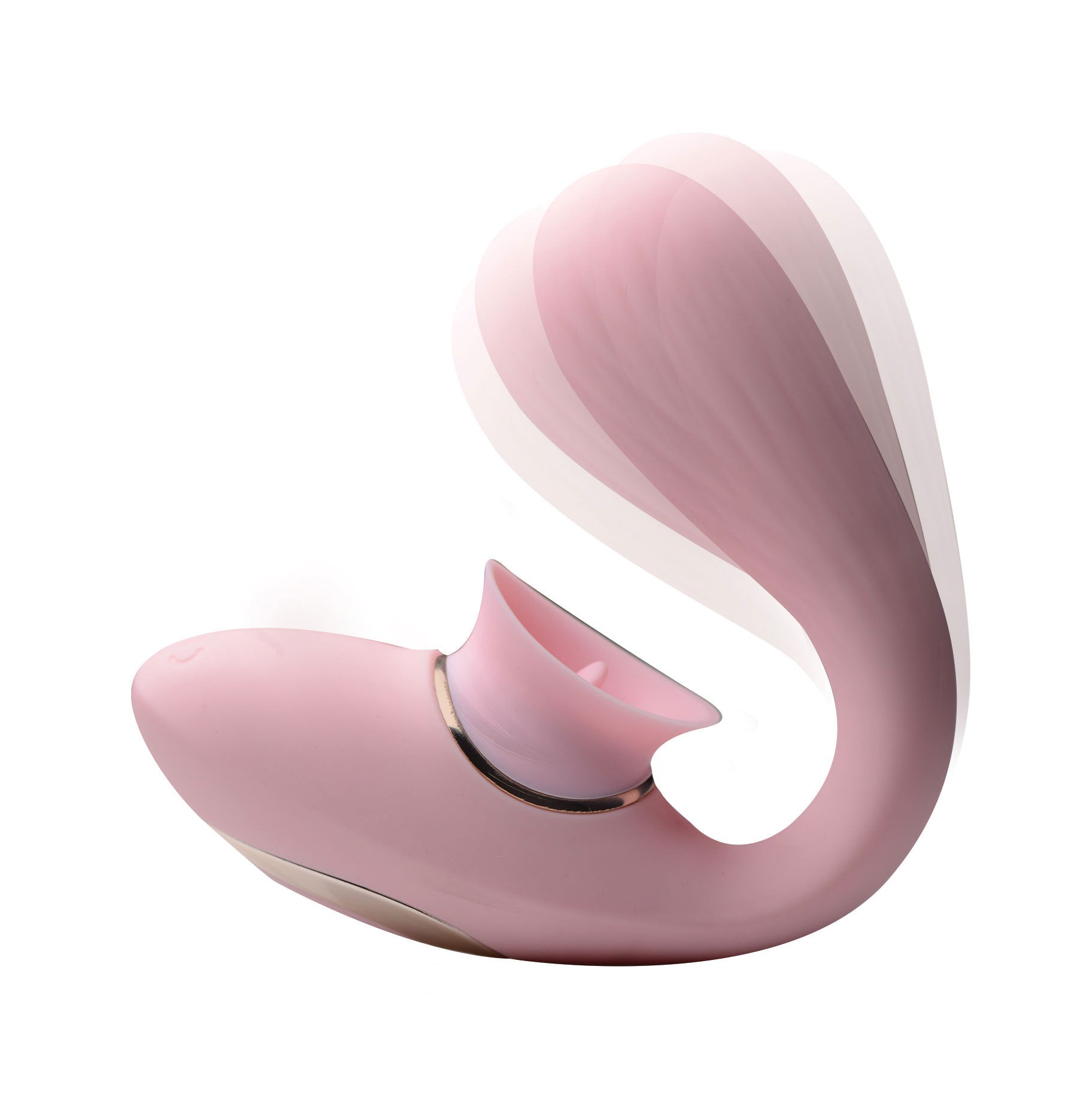 Bendable 2-in-1 Tongue Vibrator - Pink
