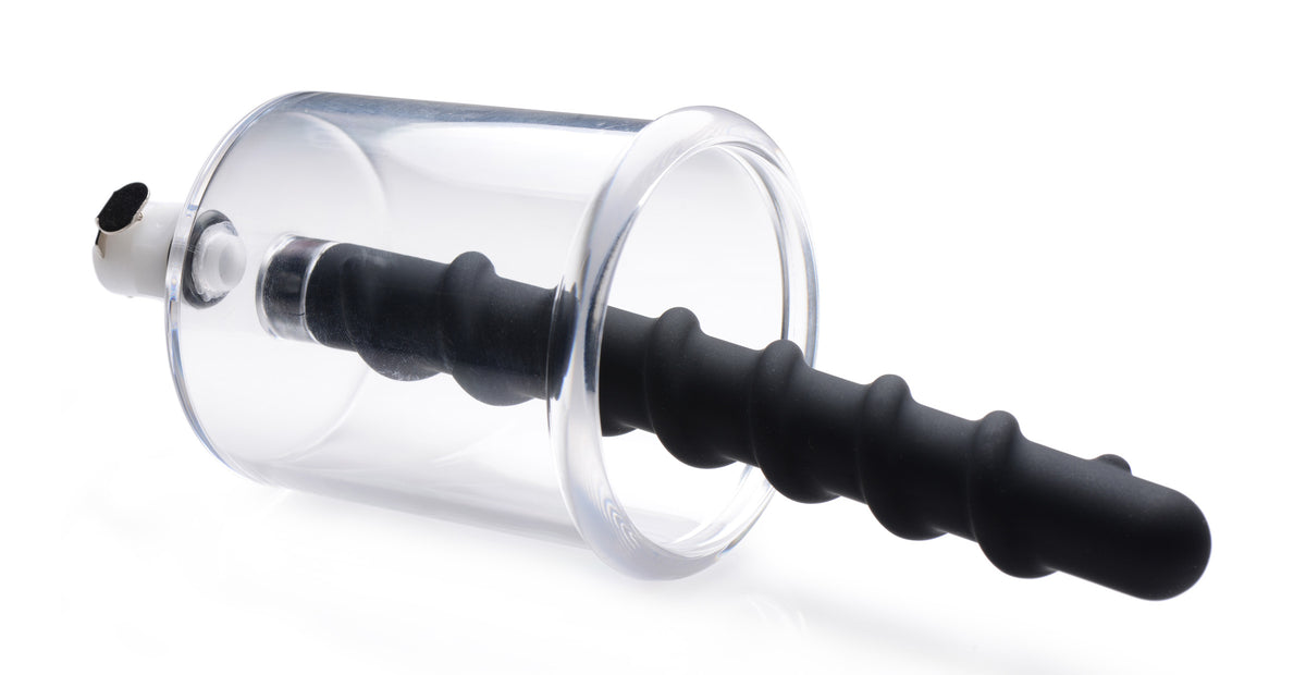 Rosebud Driller Cylinder with Silicone Swirl Insert – penis pump and enhancer, Silicone (view 6)
