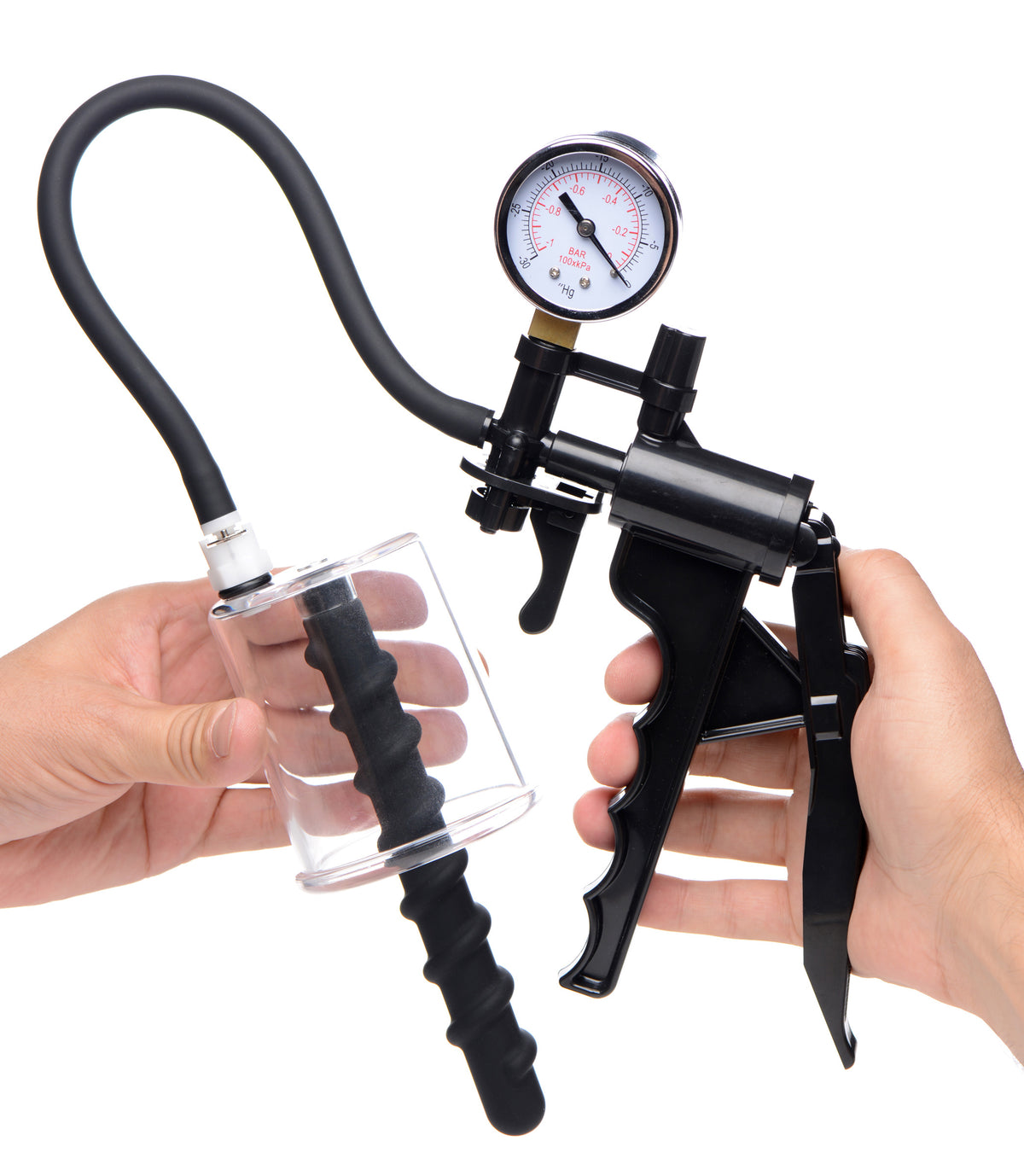 Rosebud Driller Cylinder with Silicone Swirl Insert – penis pump and enhancer, Silicone (view 4)