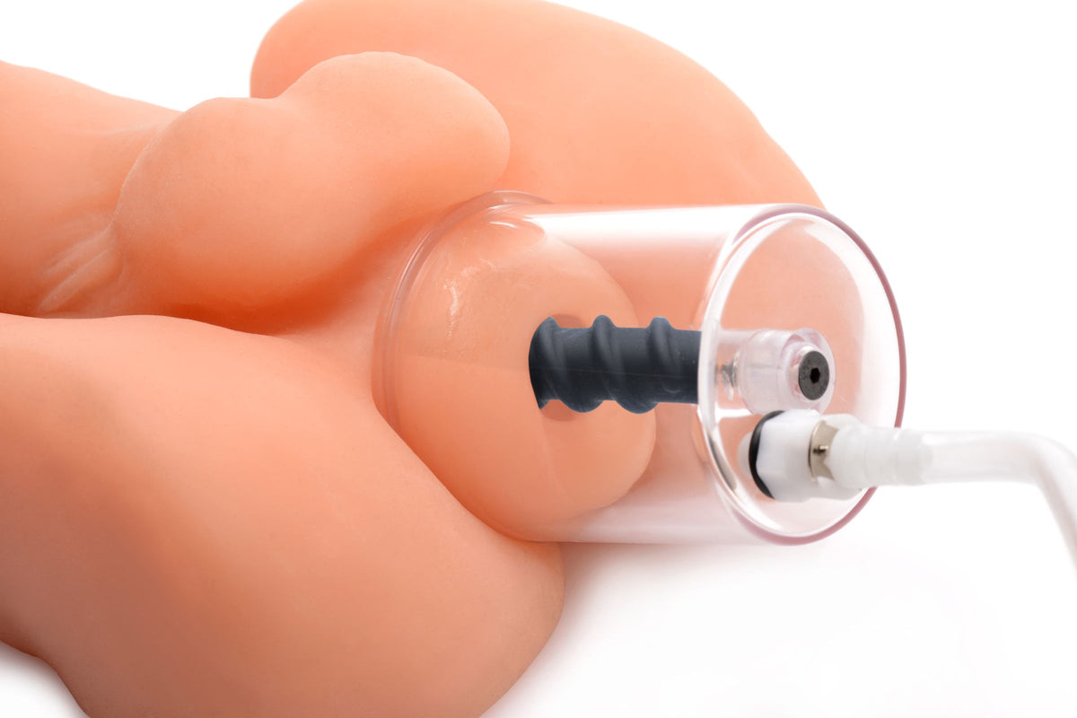 Rosebud Driller Cylinder with Silicone Swirl Insert – penis pump and enhancer, Silicone (view 2)
