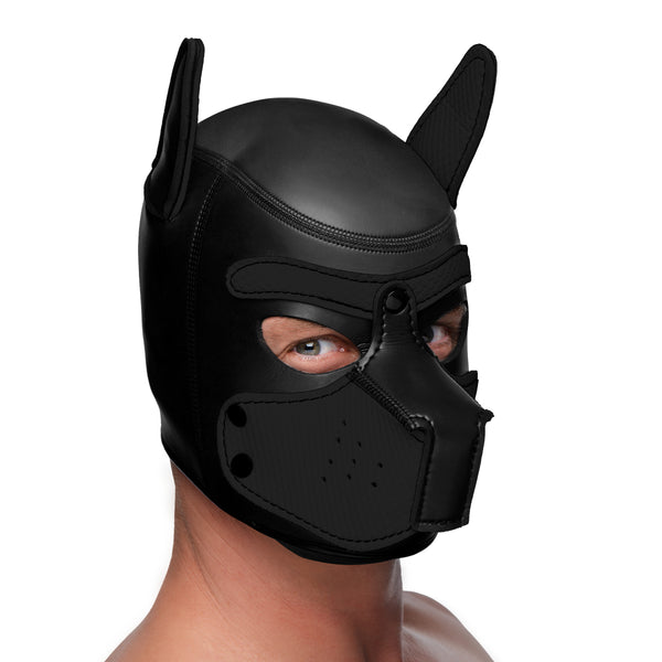 Spike Neoprene Puppy Hood - Black – hood and blindfold