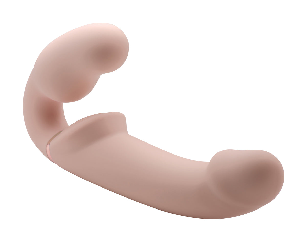 Remote Control Inflatable Vibrating Silicone Ergo Fit Strapless Strap-On – strap-on and harness, Silicone (view 5)