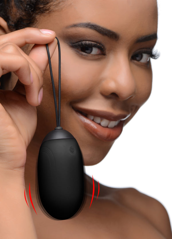 XL Silicone Vibrating Egg - Black – bullet and egg vibrator, Silicone