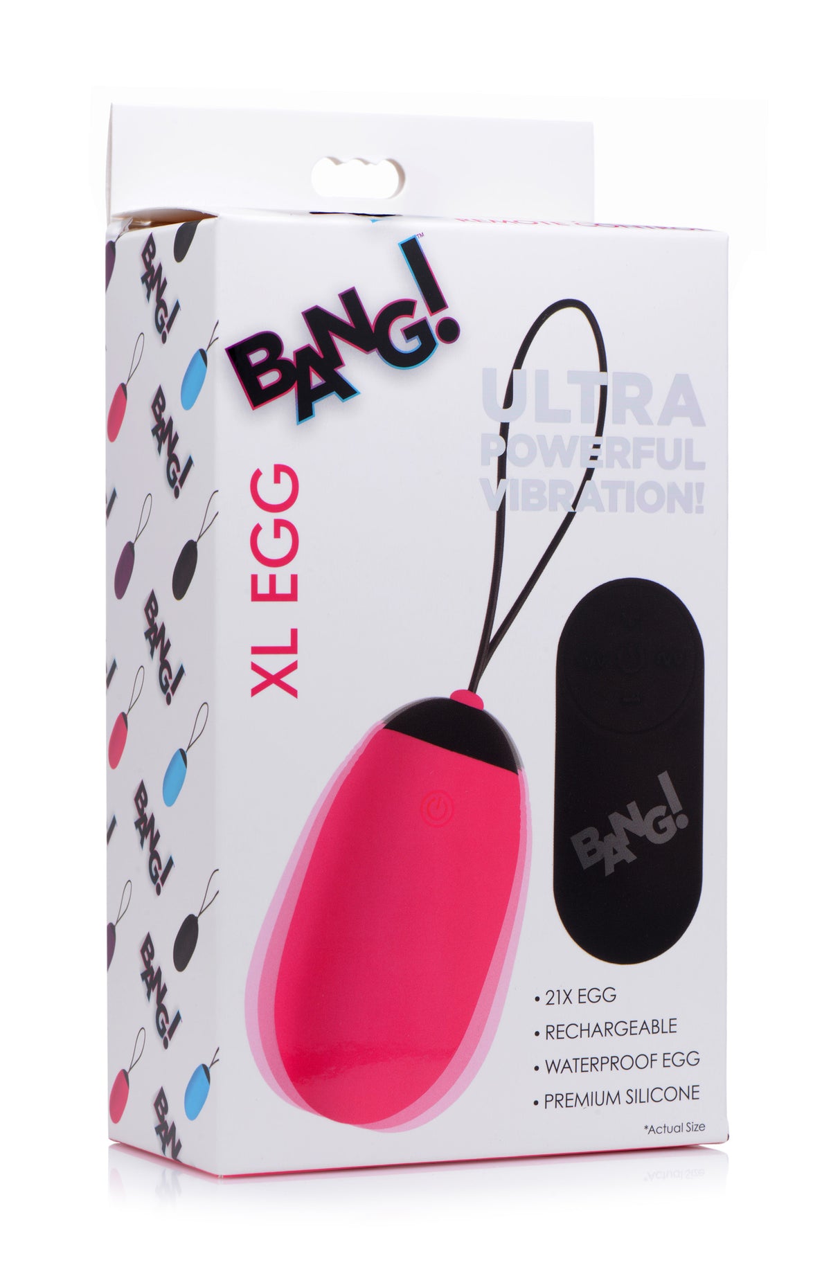 XL Silicone Vibrating Egg - Pink – bullet and egg vibrator, Silicone (view 5)