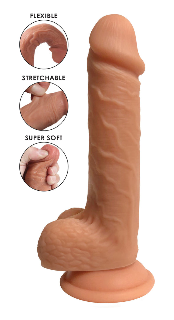 Easy Riders Dual Density Silicone Dildo - 7 Inch, Silicone