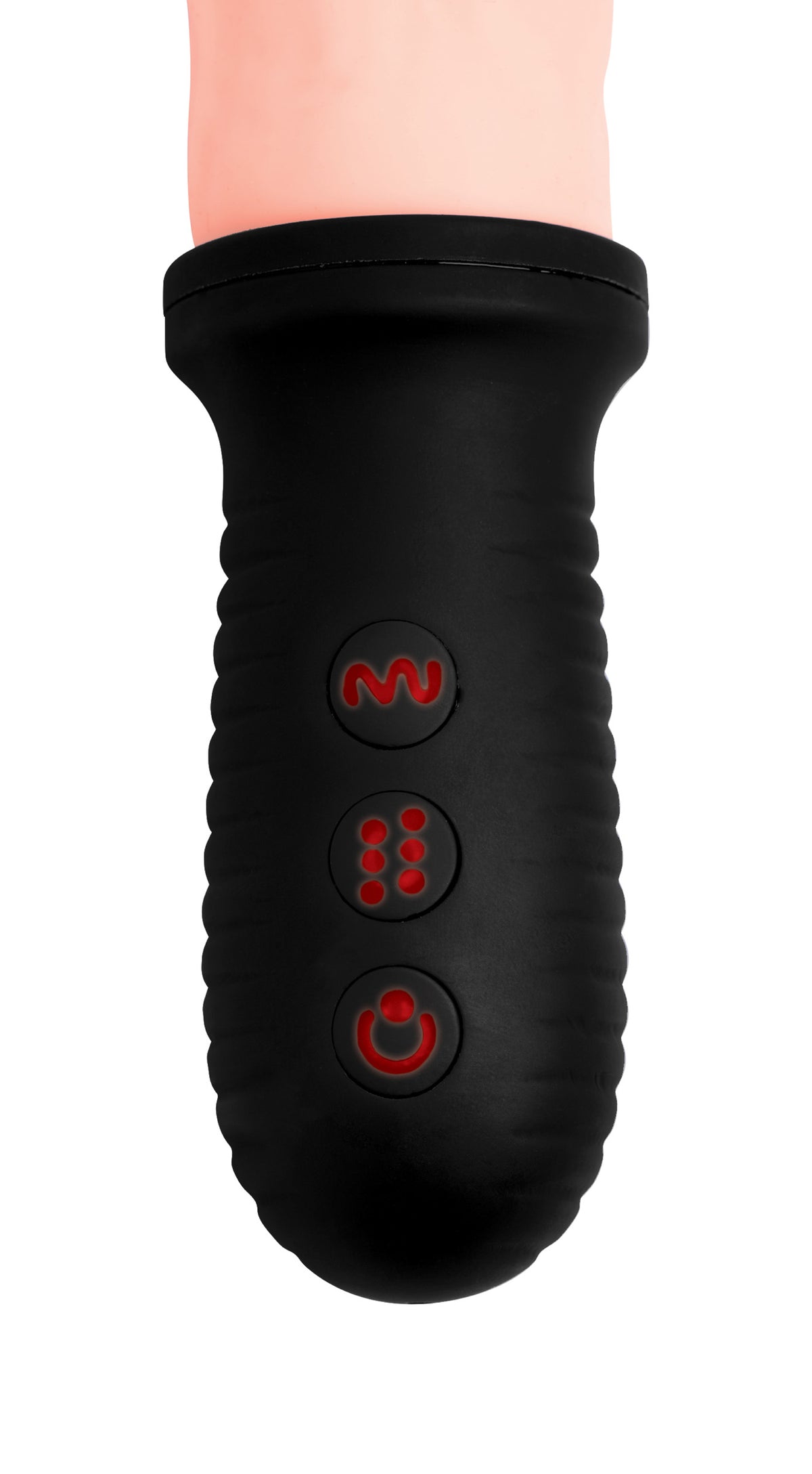 8X Auto Pounder Vibrating and Thrusting Dildo with Handle - Beige, Silicone (view 6)