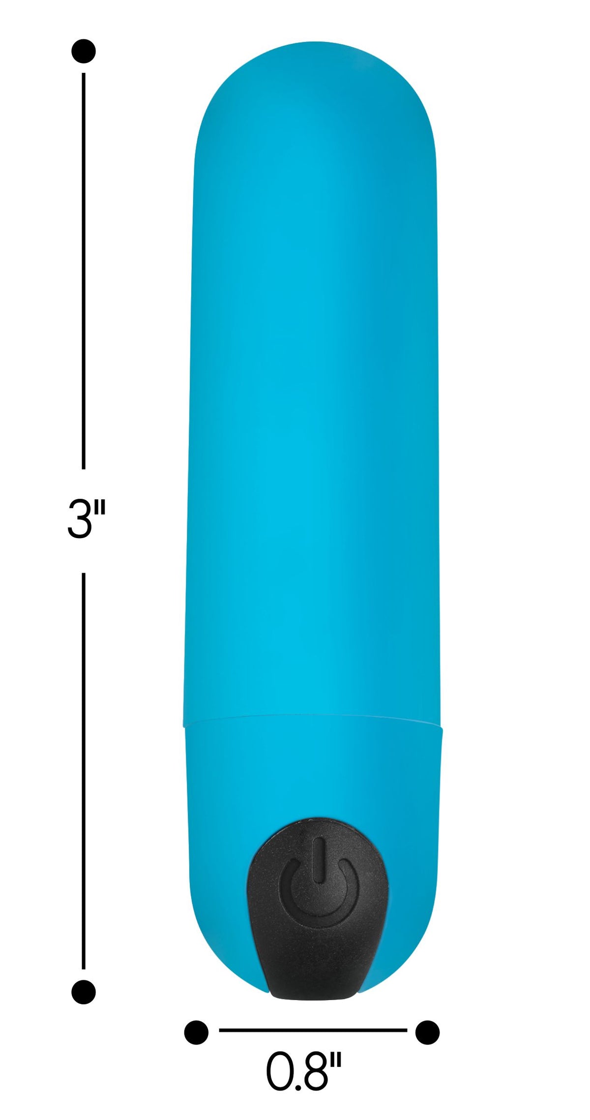 Vibrating Bullet with Remote Control - Blue – bullet and egg vibrator, Silicone (view 2)