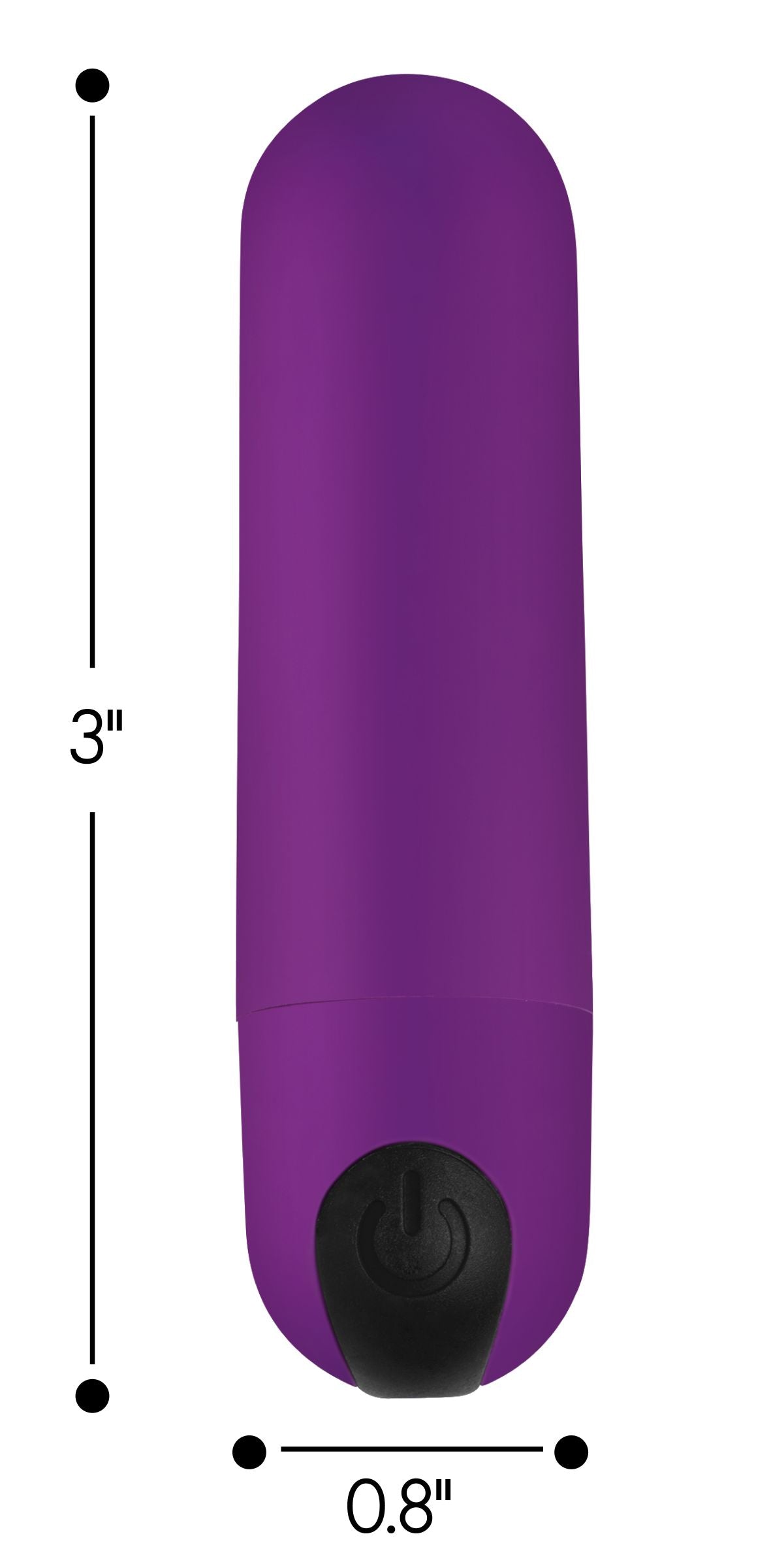 Vibrating Bullet with Remote Control - Purple – bullet and egg vibrator, Silicone (view 2)