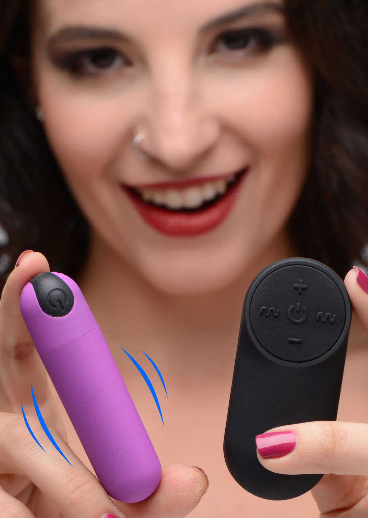 Vibrating Bullet with Remote Control - Purple – bullet and egg vibrator, Silicone
