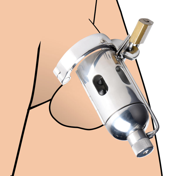 Spiked Chamber Chastity Cage – chastity device, Metal