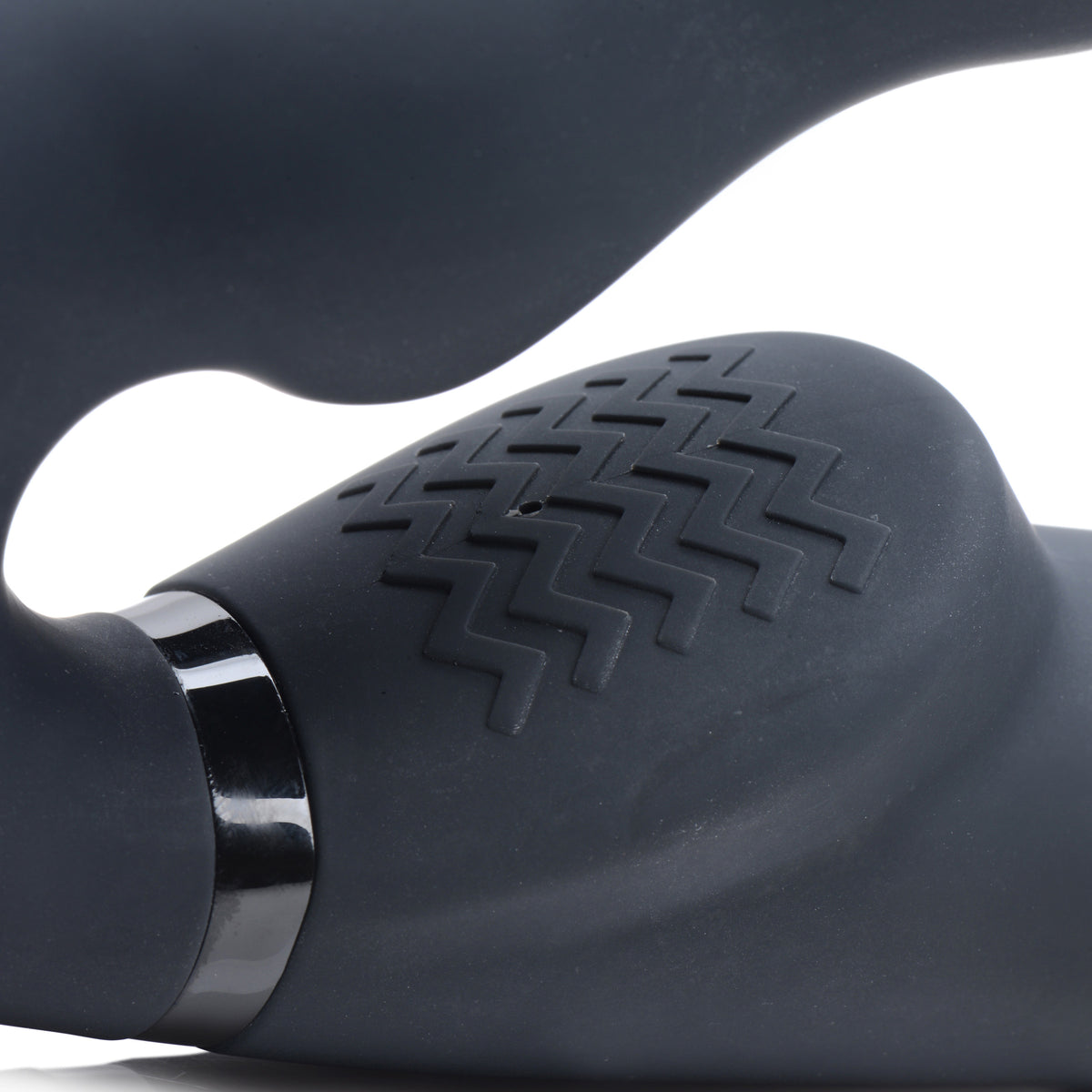 Ergo-Fit Twist Inflatable Vibrating Silicone Strapless Strap-on - Black – strap-on and harness, Silicone (view 6)
