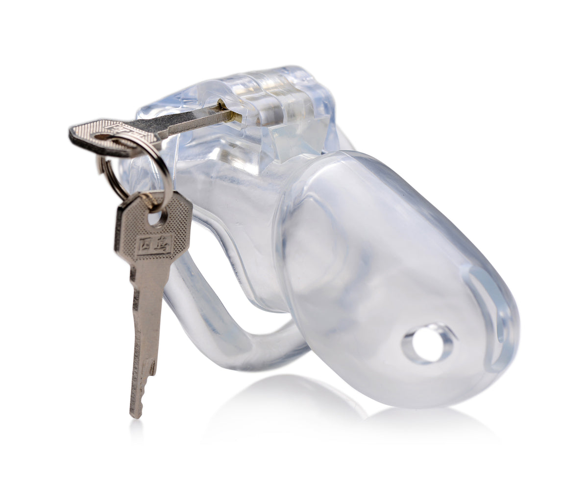 Clear Captor Chastity Cage - Large – chastity device, ABS plastic (view 2)