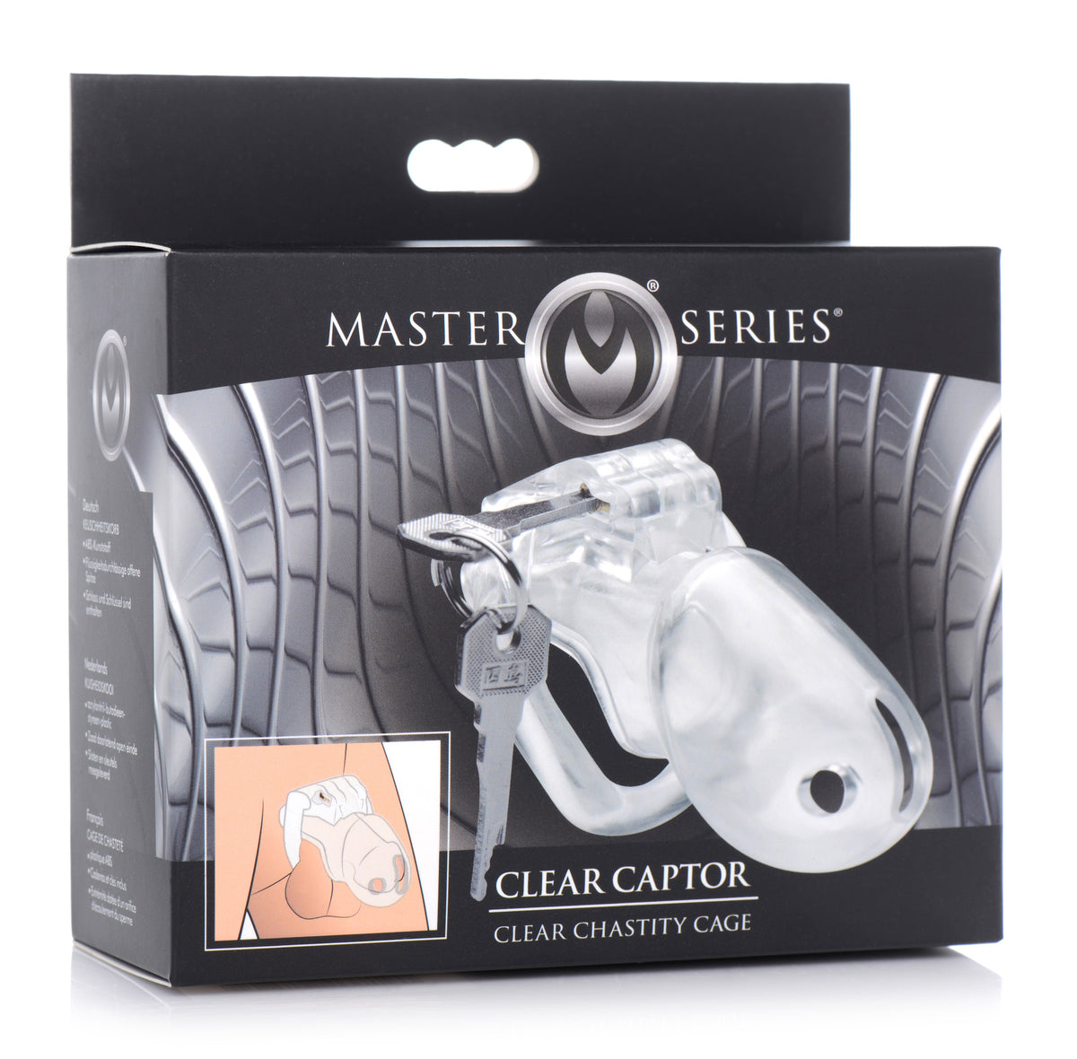 Clear Captor Chastity Cage - Large – chastity device, ABS plastic (view 6)
