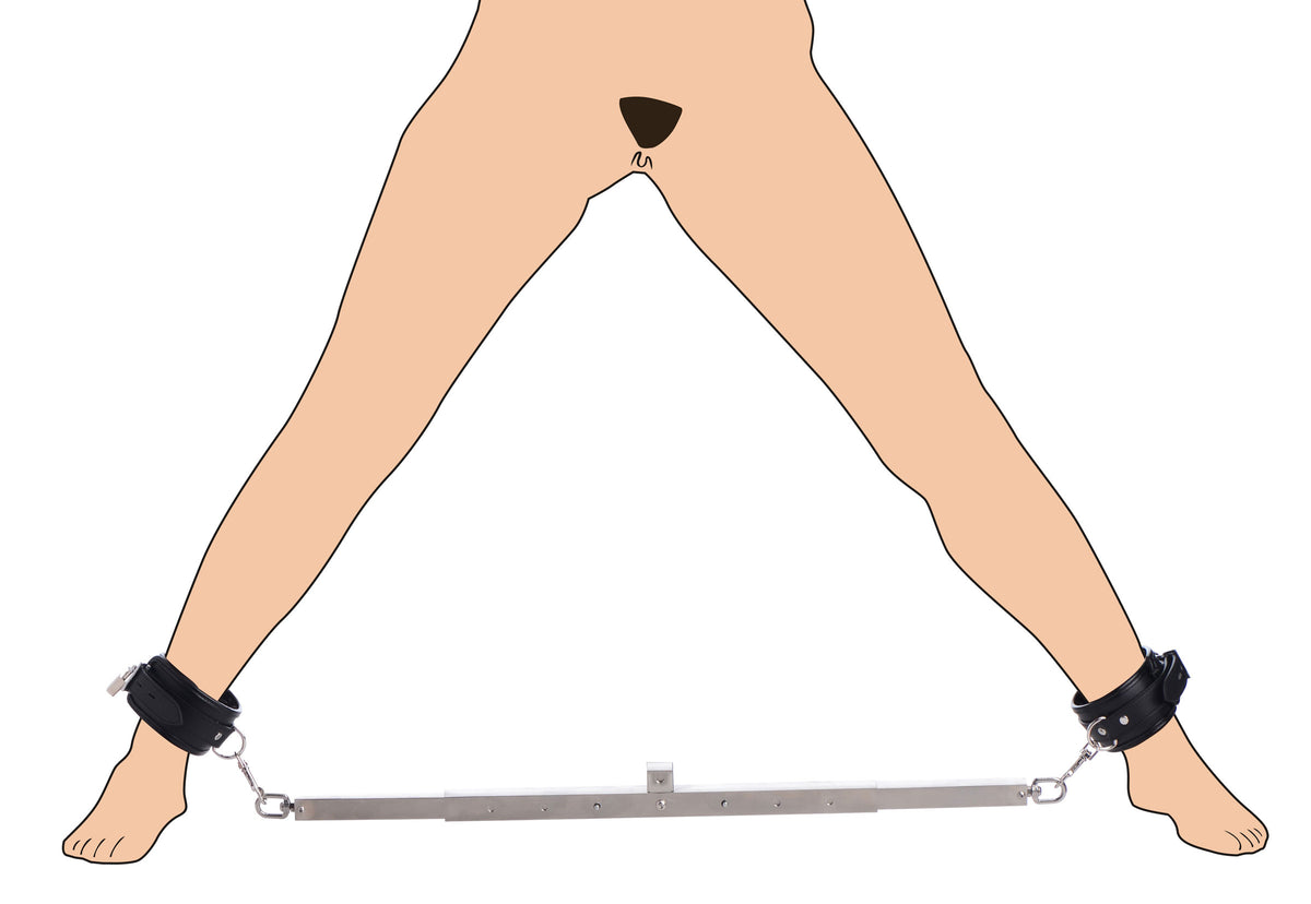 Squat Anal Impaler with Spreader Bar and Cuffs – restraints and cuffs, ABS plastic (view 3)