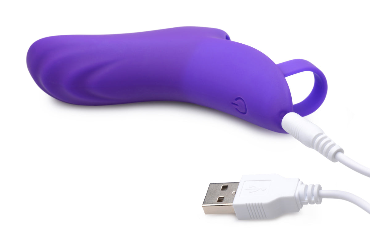 7X Finger Bang Her Pro Silicone Vibrator - Purple, Silicone (view 6)