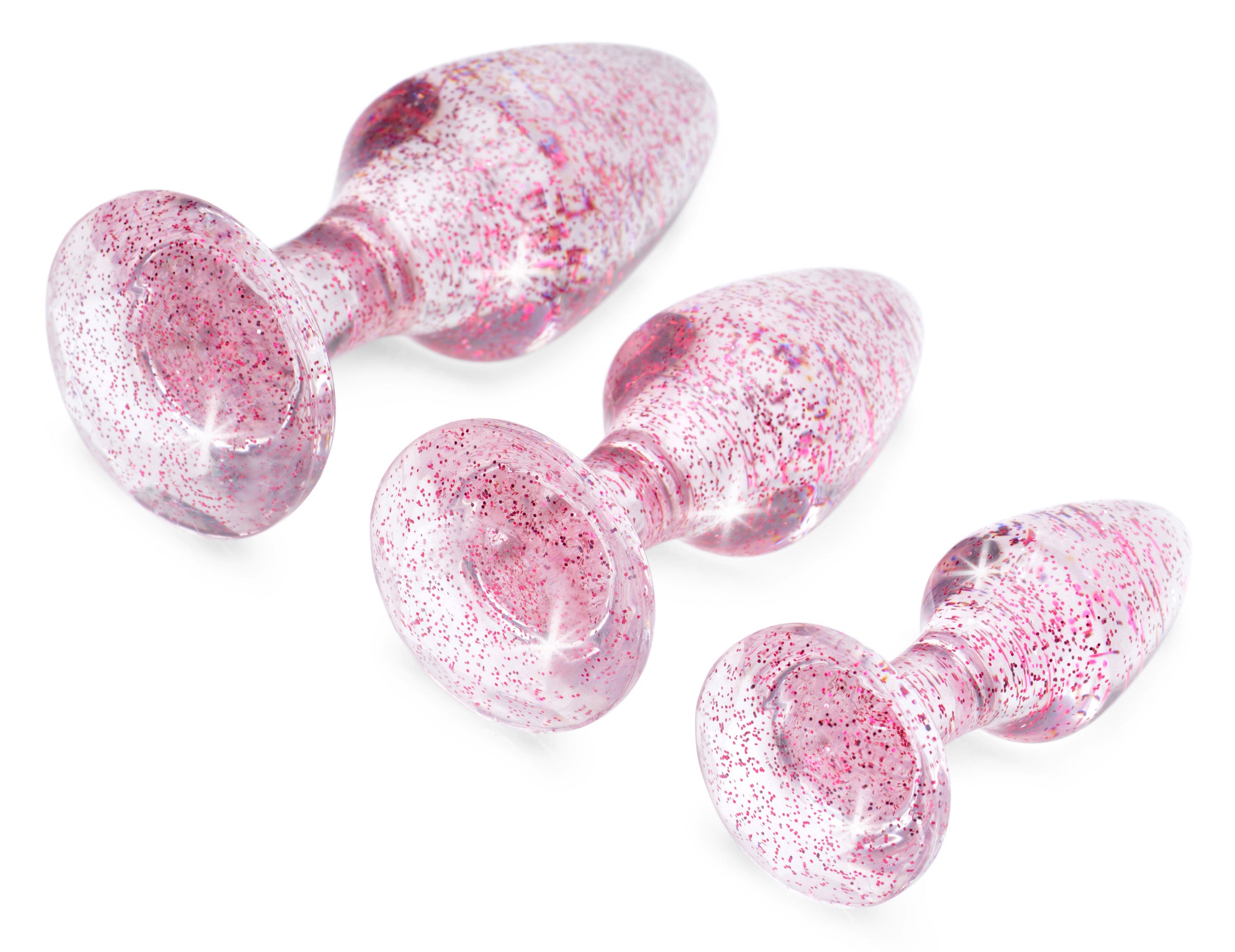 pink gem anal plug Booty Sparks Pink Heart Gem Anal Plug Set – Kinkly Shop main image 1