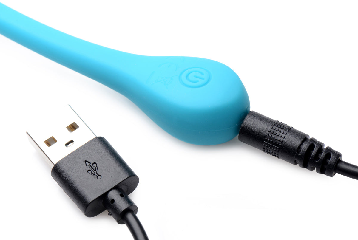 Remote Control 28X Silicone Plush Egg - Blue – bullet and egg vibrator, Silicone (view 4)