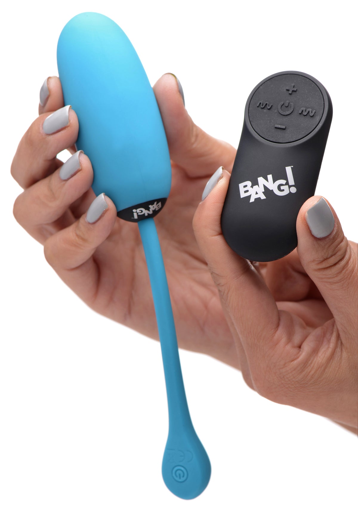 Remote Control 28X Silicone Plush Egg - Blue – bullet and egg vibrator, Silicone (view 2)