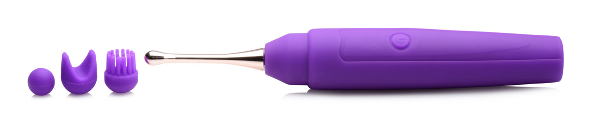 10X En Pointe Silicone Pinpoint Teaser with Attachments – vibrator, Silicone (view 4)