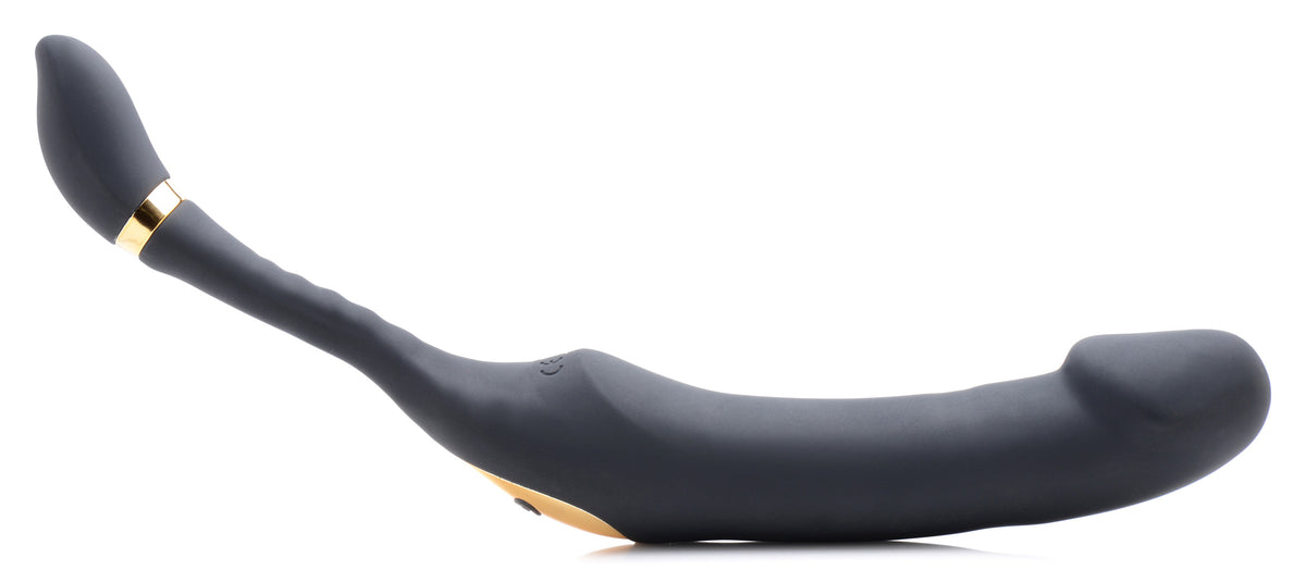 10X Pleasure Pose Come Hither Silicone Vibrator with Poseable Clit Stimulator – clitoral suction toy, Silicone (view 5)