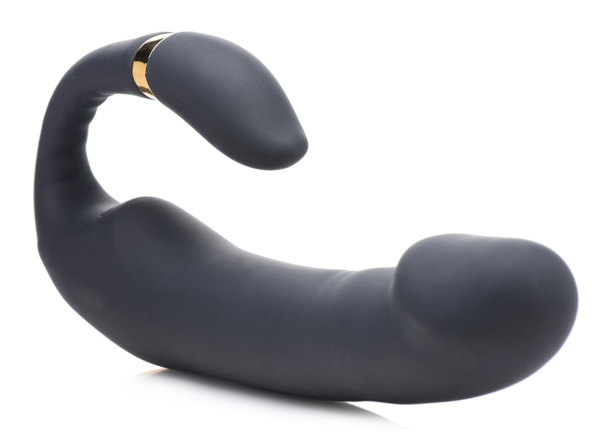 10X Pleasure Pose Come Hither Silicone Vibrator with Poseable Clit Stimulator – clitoral suction toy, Silicone (view 6)