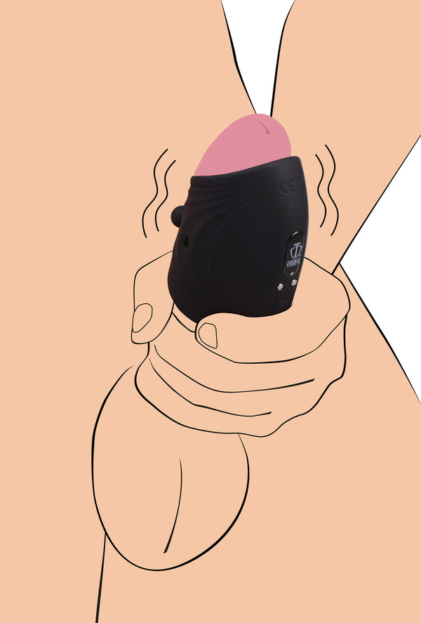 10X Pleasure Stroke Vibrating Silicone Penis Sleeve – penis pump and enhancer, Silicone
