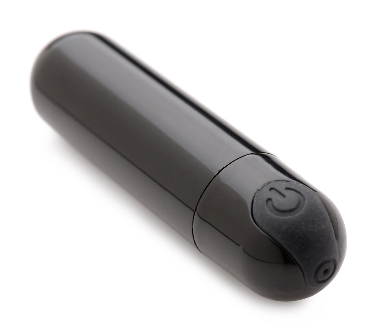 10X Rechargeable Vibrating Metallic Bullet - Black – bullet and egg vibrator, Silicone (view 5)