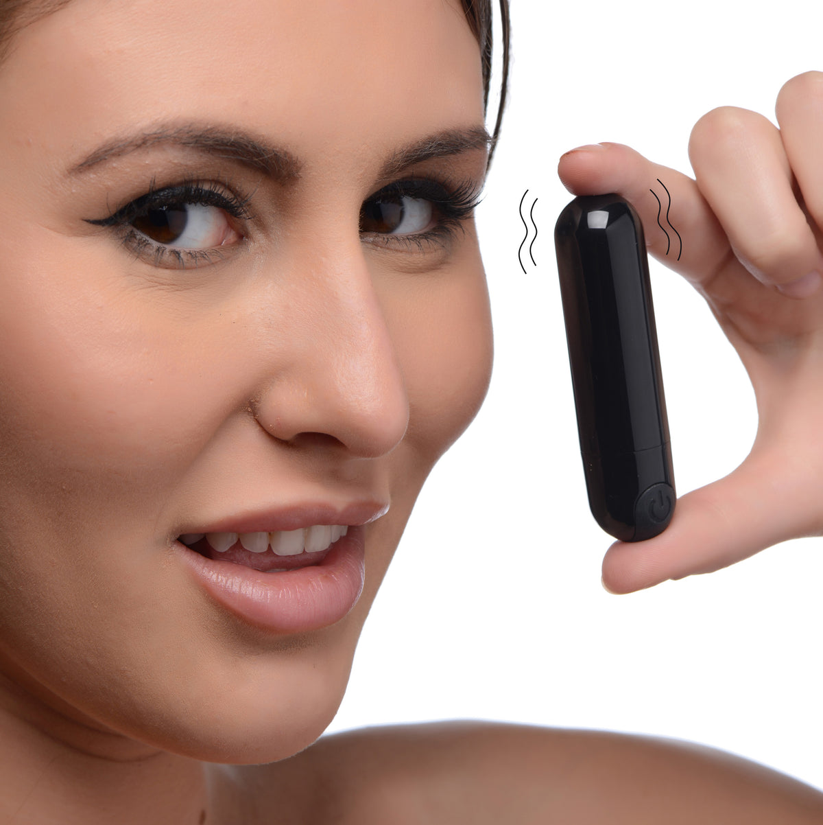 10X Rechargeable Vibrating Metallic Bullet - Black – bullet and egg vibrator, Silicone