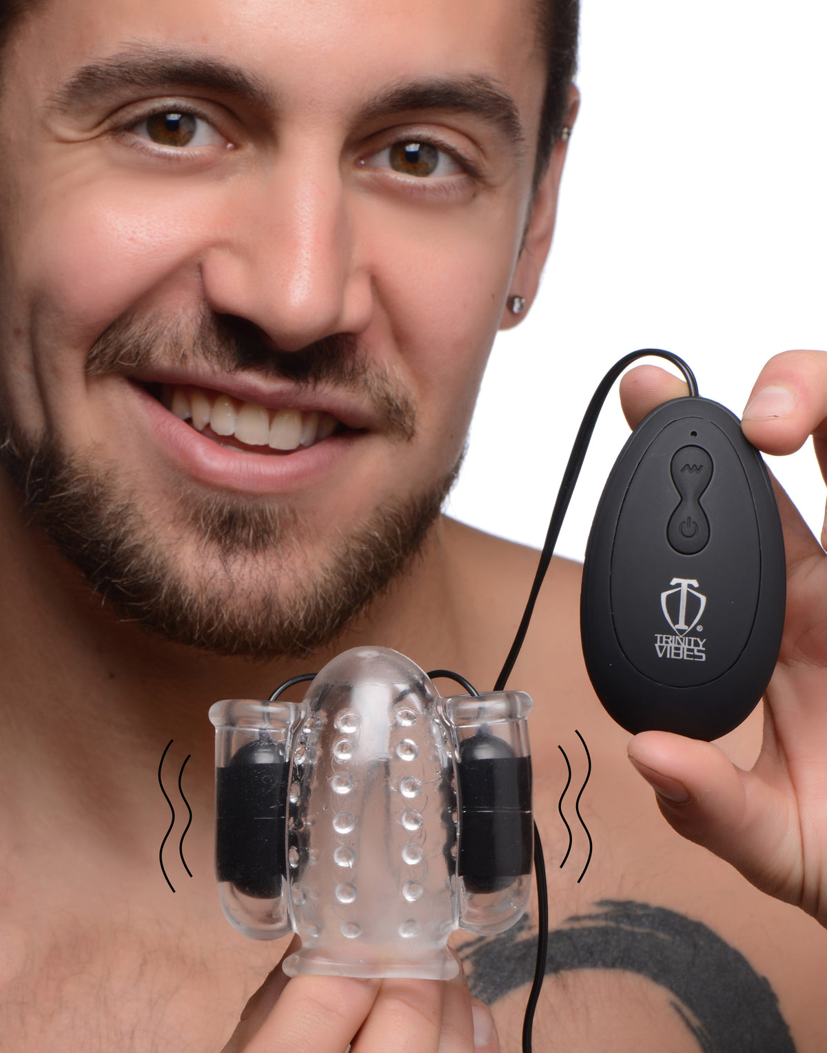 20X Deluxe Dual Vibrating Head Teaser – vibrator, TPE (view 2)