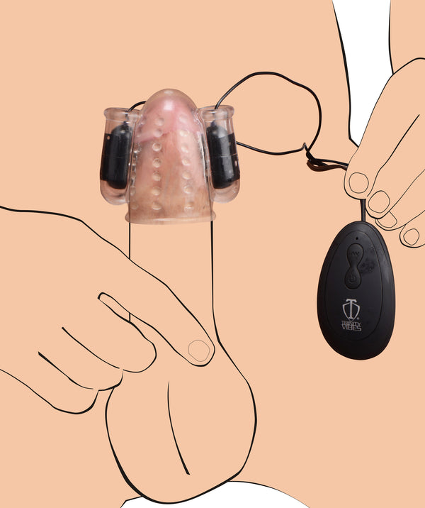 20X Deluxe Dual Vibrating Head Teaser – vibrator, TPE
