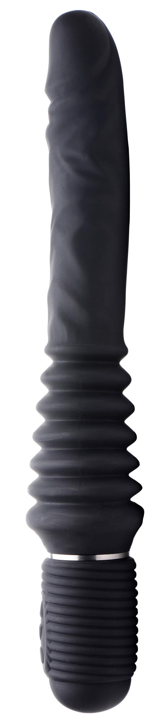 10X Silicone Vibrating and Thrusting Dildo, Silicone (view 5)