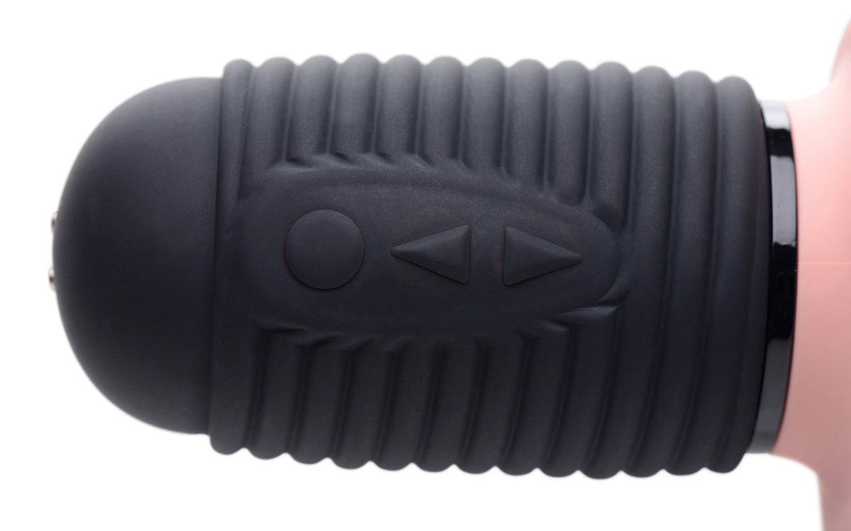Power Pounder Vibrating and Thrusting Silicone Dildo - Light, Silicone (view 6)