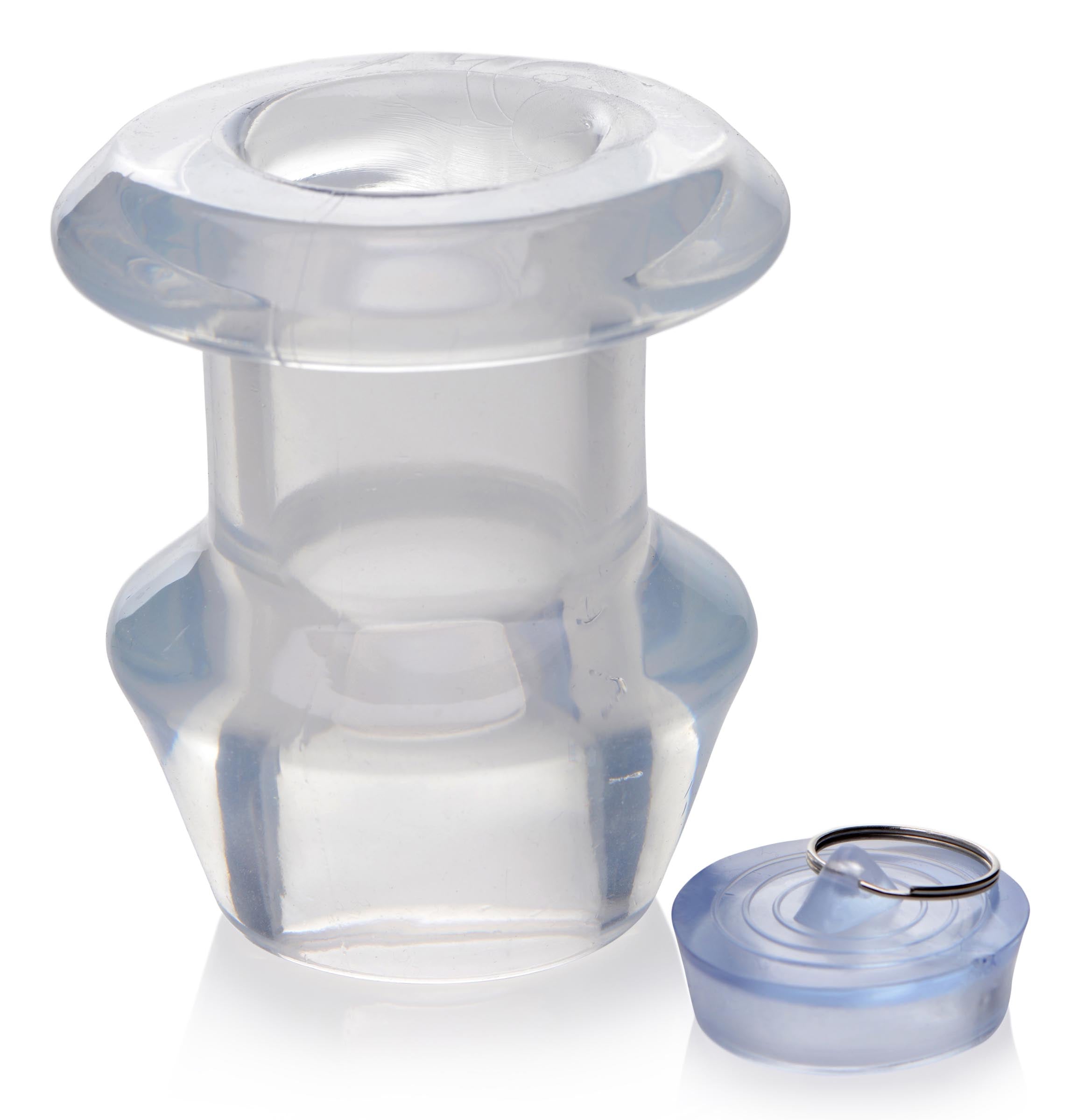 Ass Bung Clear Hollow Anal Dilator with Plug - XL