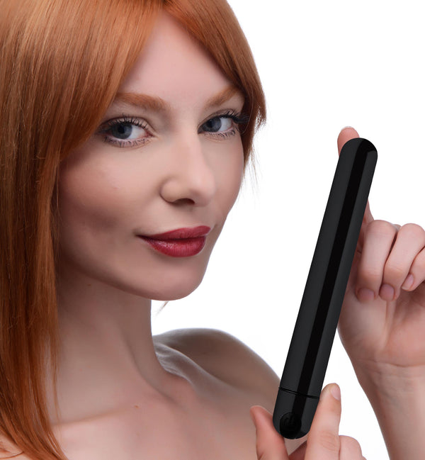 10X Slim Metallic Bullet - Black – bullet and egg vibrator, Silicone