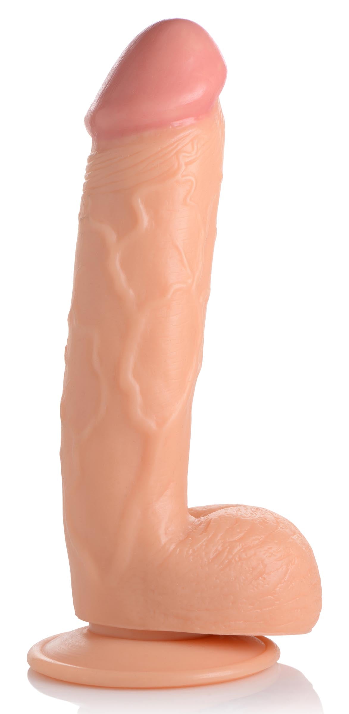 8.25 Inch Dildo with Balls - Light, PVC (view 4)